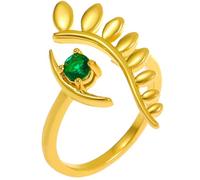 DIKACA Anillo de Mal de Ojo para Mujer de Aleación Circón, Diseño Único y Moderno, Resistente y No Fácil de Deformar, Adecuado para Festivales y Actuaciones