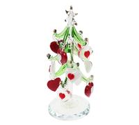 DIKACA Árbol de Cristal Adornos de Corazón Miniatura para San Valentín, Centro de Mesa Decorativo para Bodas, Decoración Romántica de Hogar y Restaurante, Pieza de Vidrio Brillante