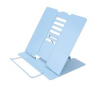 DIKACA Atril de Lectura Metálico Ajustable A5 Mediano en Azul Claro Estantería de Escritorio Multifuncional Hogar Soporte para Libros Partituras y Materiales Escolares