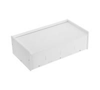 DIKACA Bandeja para Billetes con Tapa Abatible 35x19x10,5 Cm, Caja de Cobro de Facturas de Plástico de Madera, Organizador Rectangular para Guardar Dinero, Uso en Oficina y Hogar