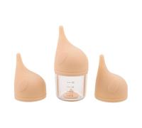 DIKACA Biberón para Gatitos Bebés 20 Ml con Tetinas de Silicona Anticoke Naranja Amarillento, Set de Alimentación para Cachorros y Gatos Lactantes, Transparente, Fácil de Limpiar,