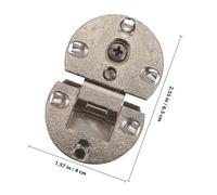 DIKACA Bisagras de Aleación de Zinc para Puertas Abatibles de Armarios Bisagras Plegables de Resorte Redondas Cierre Silencioso y Ajustable 2 Piezas Apertura 180 Grados Ideales para