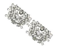 DIKACA Broche para Zapatos de Aleación con Pedrería Decoraciones Desmontables para Zapatos de Boda Accesorios Elegantes para Tacones