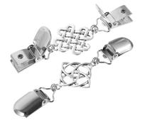 DIKACA Broches Metálicos para Suéteres y Chales Clips Vintage para Cárdigans y Bufandas de Mujer 2 Piezas Aleación Resistente Diseño Calado Estilo Retro para Uso Casual y Formal
