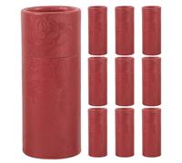 DIKACA Caja Cilíndrica de Papel para Botellas de Aceite Esencial 50 Ml Pack de 10 Unidades Color Rojo Bote de Almacenamiento Multifuncional para Té y Alimentos Secos Envase Práctico