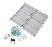 DIKACA Caja de Llaves de Pared Metálica con Cerradura Armario para Guardar Llaves con Ganchos y Etiquetas para Uso Casa y Oficina