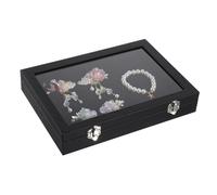DIKACA Caja Organizadora Transparente para Exhibición de Broches y Estuche con Tapa Antipolvo para Almacenamiento de Insignias Porta Pins y Joyas Decorativas para Escritorio y Colección