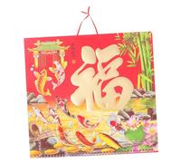 DIKACA Calendario Chino Año del Caballo con Diseño Exclusivo Planificador Mensual Lunar Multifuncional y Decoración Colgante para Hogar y Oficina