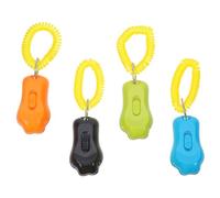 DIKACA Clicker para Mascotas con Muñequera 4 Piezas (Azul Claro, Negro, Verde, Naranja) para Adiestramiento Canino, Entrenamiento de Cachorros y Obediencia Felina, Dispositivo