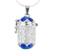 DIKACA Colgante de Botella de Perfume Metálico de Dije Cilíndrico Tapa Abierta Accesorio de Joyería para Hacer Bricolaje para Collares y Recuerdos Personalizados