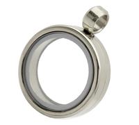 DIKACA Colgante de Collar Medallón Redondo de Acero Inoxidable 20 MM Marco de Fotos DIY Abierto Tornillo Porta Recuerdos Personalizable para Manualidades y Joyería Artesanal