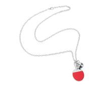 DIKACA Collar de Colgante y Pelota de Pingpong Joyería Deportiva para del Tenis de Mesa Diseño Detallado y Resistente Accesorio de Moda Casual y Diario