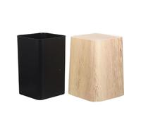 DIKACA Cubo de Basura Retro Grande Tapa Abatible Plástico Veta de Madera Original Papelera Rústica para Cocina Oficina y Dormitorio Contenedor Decorativo y Silencioso para Hogar