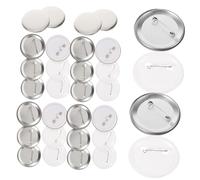 DIKACA DIY Base Plástica y Metal Accesorios para Hacer Botones Personalizados Chapas Resistentes y Transparentes para Camisas Sombreros y Chaquetas