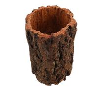 DIKACA Escondite para Reptiles de Madera Forma de Tronco Hueco, Piel de Escorpión y Corcho Redondo para Terrarios Bioactivos y Hábitats Seguros de Serpientes y Ranas