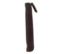 DIKACA Estuche de Piel para Bolígrafos con Cremallera Funda Portátil para Bolígrafo y Pluma Estilográfica Diseño Retro Hecho Mano Color Café Protector Compacto para Diario Oficina y