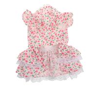 DIKACA Falda para Mascotas Vestido de Novia de Perro Vestidos de Perro para s Falda de Mascota os Camisa de a o de Verano para as poliéster