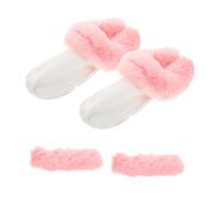 DIKACA Forros Desmontables para Zuecos con Peluche Extraíble Plantillas Calientes y Transpirables para Invierno Compatibles con Varios Tipos de Zapatos Fácil y Diseño de Pelo