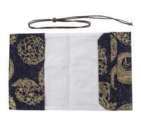 DIKACA Funda de Tela para Libros A5 Ajustable, Cubierta Protectora Artesanal Diseño Retro de Tótem, Decoración Elegante para Libros Escolares y Cuadernos, Funda Ligera y Práctica