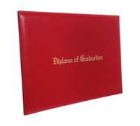 DIKACA Funda para Diploma A4 de Cuero Sintético Acolchada Color Rojo Protección, Titular de Estilo Libro para Ceremonia y Presentación de Documentos
