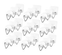 DIKACA Ganchos Adhesivos para Platos de Pared 60 Piezas 20 Redondos 20 Cuadrados Grandes 20 Cuadrados Pequeños Soportes Autoadhesivos de Plástico Resistentes para Exhibir Platos