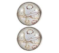 DIKACA Gemelos Vintage para Hombre con Diseño de Mapa Global Accesorios para Traje Formal y Camisas Gemelos Franceses Resistentes y Elegantes