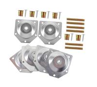 DIKACA Juego de 6 Extensores de Patas Metálicas para Muebles con Tornillos y Tuercas Placas de Hierro Biseladas 70X67X12Mm Elevadores para Sofá Mesa y Escritorio Herrajes para