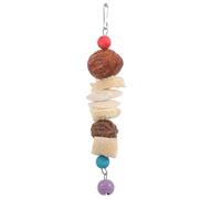 DIKACA Juguete Masticable Colgante Hueso de Sepia y Lufa para Pájaros Natural y Delicado Mejora la Coordinación Equilibrio, Accesorio para Jaula de Loro
