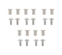 DIKACA Kit de Reparación para Gafas Tornillos de Metal y Accesorios en Plata, 2 Juegos para Lentes de Armazón de Alambre y Gafas de Lectura