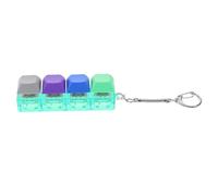 DIKACA Llavero con Botón Mecánico Transparente y Diseño Plástico para Uso Diario, Juguete Sensorial con Switch Adecuado para Entusiastas y Coleccionistas