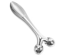 DIKACA Masajeador Facial Portátil Rodillo 3d de Abs para Tejido Cutáneo, Uso Versátil y Alivio de Fatiga en Casa y Viajes, Color Plata Moderno y Elegante