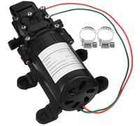 DIKACA Minibomba de Diafragma Eléctrica 12v 70W Negra para Pulverización y Lavado de Coches Bomba de Agua Autocebante de Alta Presión Apagado Automático y Reinicio Inteligente