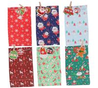 DIKACA Papel Kraft para Adviento con Diseño Navideño Vintage para Contar Días Guardar Dulces y Decorar Fiestas de Navidad y Cumpleaños