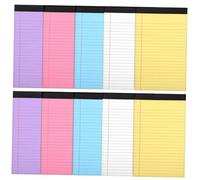DIKACA Paquete De 10 Pack Notas Coloridos Papel Fácil de Arrancar sin Traspaso de Tinta Cuadernos Multiusos para Oficina y Universidad
