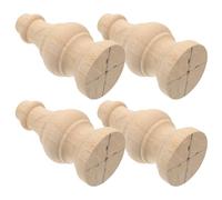 DIKACA Patas de Madera Maciza para Muebles 6X12 CM Juego de 4 Patas Redondas Estilo Vintage para Sofá Mesa y Armario Elevadores Resistentes y Versátiles para Decoración del Hogar