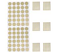 DIKACA Pegatinas para Raspar Holográficas Doradas Redondas de 1 Pulgada, Autoadhesivas, 8 Hojas 240 Etiquetas para Tarjetas Rasca y Gana, Rifas y Fiestas Creativas