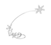 DIKACA Pendiente Ear Cuff sin Piercing con Circonita Diseño de Elegante Accesorio de Joyería para Mujer Tono Clásico para Bodas y Fiestas