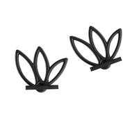 DIKACA Pendientes de Botón de Aleación Diseño Calado de Loto Negro Pendientes de Moda Creativos para Mujer y Niña Accesorios Elegantes para Fiestas y Regalos Personalizados