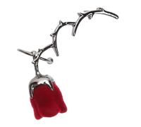 DIKACA Pendientes de Rosa Espinas Joyería Moderna para Mujer Obsequio para Adolescentes Pendientes Estéticos Llamativos Diseño Único de Rosa y Espinas Cartílago Oreja