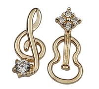 DIKACA Pendientes de Violín Nota Músical Pendientes Asimétricos de Guitarra Joyas para Mujeres Amantes Música Regalos para Mujeres Escenario de Concierto Pareja