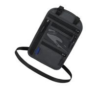 DIKACA Porta Pasaporte Colgante de Cuello para Viaje con Tecnología RFID Bolsa Multifuncional Ligera y Segura para Documentos Tarjetas y Funda Protectora Gris Oscuro sin Logo