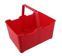 DIKACA Portabotellas de Plástico Rojo con Asa Portabotellas Reutilizable para Cerveza y Vino Resistente y Espacioso para Bares Ktv Sociales