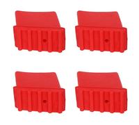 DIKACA Protectores Antideslizantes para Patas de Escalera Plegable, Almohadillas de Goma Rojas 5 X 5 X 2 Cm, Juego de 4, Resistentes al Desgaste para Protección de Suelos y Uso Doméstico