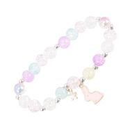 DIKACA Pulsera de Cuentas con Charm de Conejo para Niñas Accesorio Colorido de Amistad Regalo para Cumpleaños y Navidad Joyería Divertida y Encantadora