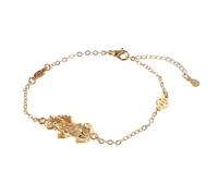 DIKACA Pulsera Feng Shui Pi Yao Dorada Unisex Amuleto Protección Atraer Fortuna y Joyería China Elegante