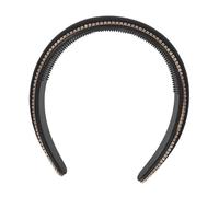 DIKACA Rhinestone Padded Hairband Wide Velvet Headband Non-slip High Crown Wedding Tiara Hair Accessories For Women