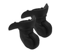 DIKACA Ruedas de Repuesto para Equipaje Giratorias 2 Piezas PP Pet Negro | Ruido, Maniobra Suave, Compatible Maletas y Bolsas, Resistente al Desgaste para Aeropuertos y Viajes