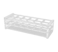 DIKACA Soporte para Microcubetas Acrílico Transparente de 12 Pocillos Gradilla para Tubos de Laboratorio de 10 MM Organizador Reutilizable para Biología Química E Investigación