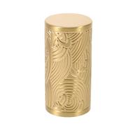 DIKACA Tapa de Poste de Latón Decorativa Tallada 30x60 Mm, Cubierta Final Redonda para Barandilla, Accesorio Ornamental para Postes de Cerca y Balaustradas, Protección Resistente