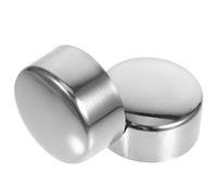 DIKACA Tapas de Extremo para Pasamanos de Acero Inoxidable Redondas de 45 MM 2 Piezas Accesorios para Escaleras y Barandillas Soportes Resistentes para Pasamanos de Madera y Plástico